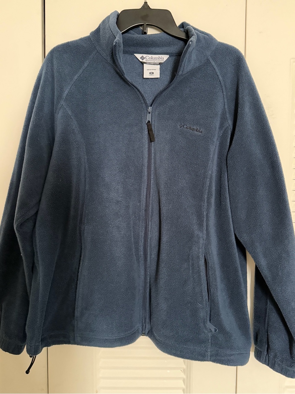 Columbia Navy Blue Full-Zip Teddy Fleece Jacket